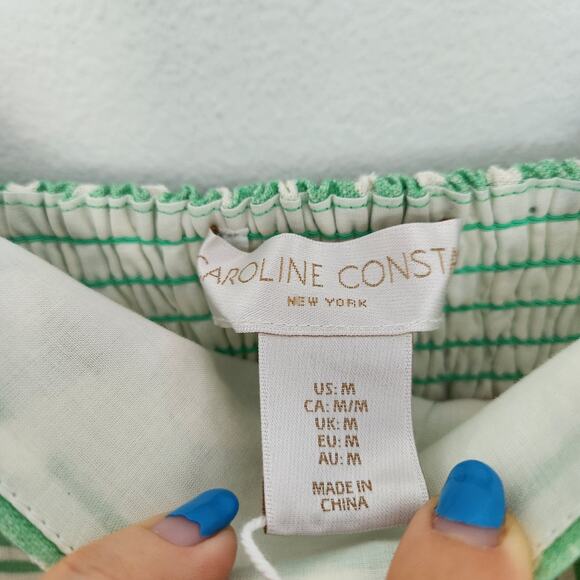 Caroline Constas Fruit Print Linen Blend Maxi Dress M Cottagecore Farmhouse Chic - Picture 4 of 9